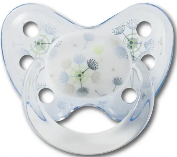 Suzeta din silicon cu inel Baby-Nova - Dentistar Art, marimea 2, albastra