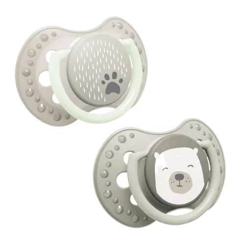 Suzeta din silicon Dynamic Buddy bear pentru 6-18 luni, 2 bucati, Lovi