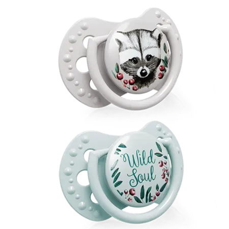 Suzeta din silicon Dynamic Night&Day wild soul pentru baieti 0-2 luni, 2 bucati, Lovi
