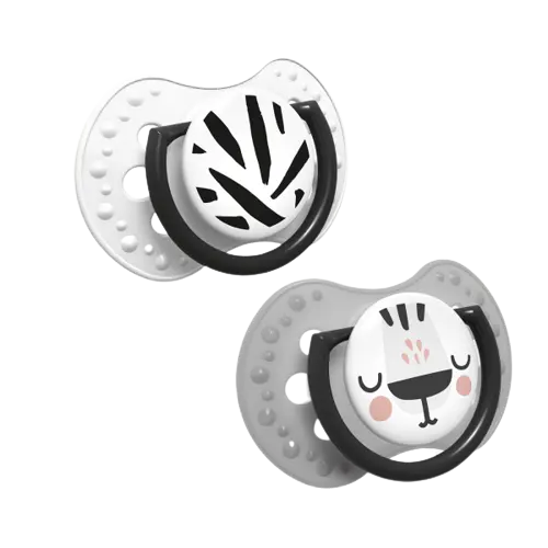 Suzeta din silicon Dynamic Salt&Pepper pentru 3-6 luni, 2 bucati, Lovi