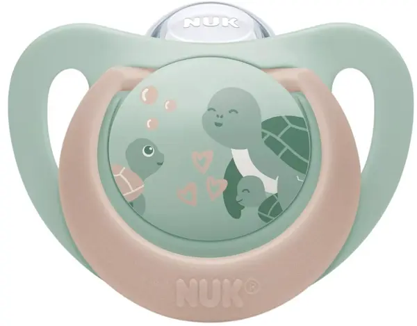 Suzetă din silicon NUK First Choice - 18 luni+, broască țestoasă