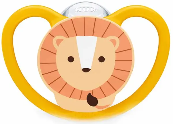 Suzetă din silicon NUK - Space, 6-18 m, Lion