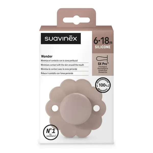 Suzeta fiziologica din silicon SX Pro Wonder, 0 - 6 luni, Roz, 1 bucata, Suavinex