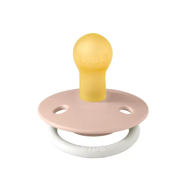 Suzeta fosforescenta Bibs de lux Glow Latex tetina rotunda 0 luni + Blush