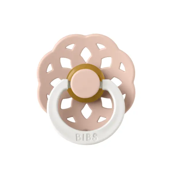 Suzeta fosforescenta din latex cu tetina rotunda pentru +0 luni Boheme Glow Blush, 1 bucata, Bibs
