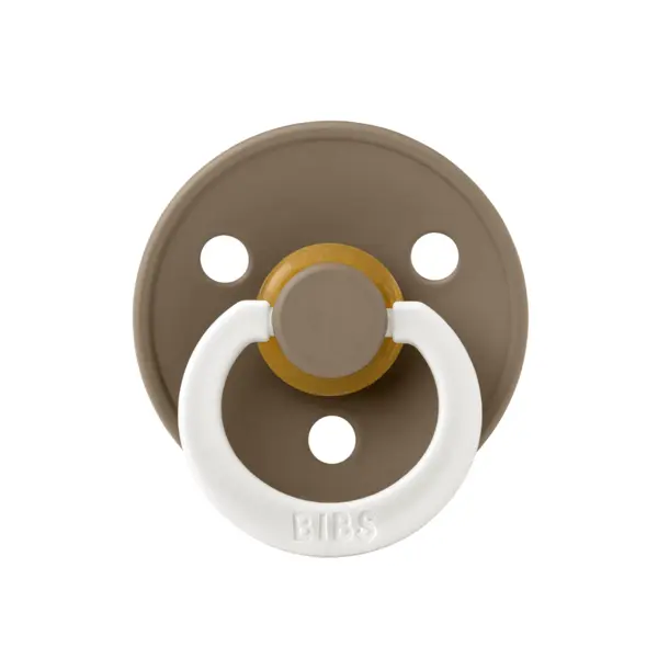 Suzeta fosforescenta din latex cu tetina rotunda pentru +0 luni Colour Glow Dark Oak, 1 bucata, Bibs