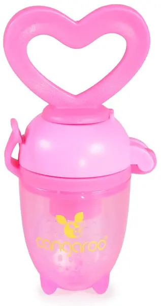 Suzeta pentru mancare moale Cangaroo Love, roz