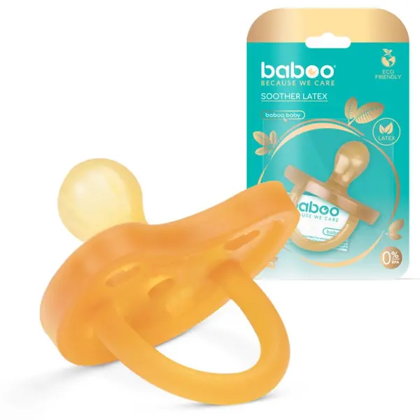 Suzeta rotunda din latex Baboo 6 luni+