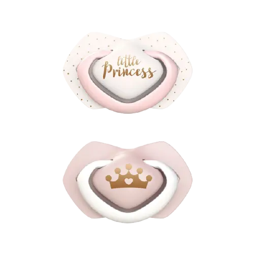 Suzeta roz din silicon Royal Baby 6-18 luni, 2 bucati, Canpol babies