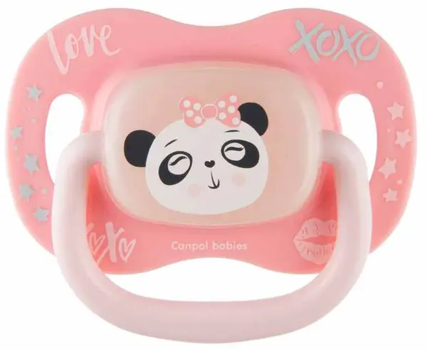 Suzetă simetrică din silicon Canpol - Exotic, 6-18 m, Panda