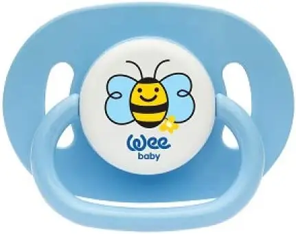 Suzetă Wee Baby - Oval, 18 luni+, albastră