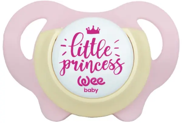Suzetă Wee Baby - Roz, 0-6 luni, galben și roz