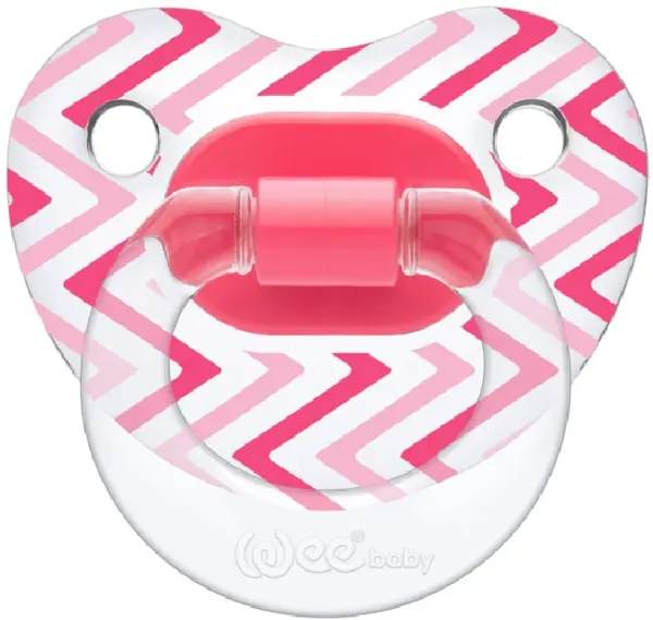 Suzetă Wee Baby Transparent, 0-6 luni, roz