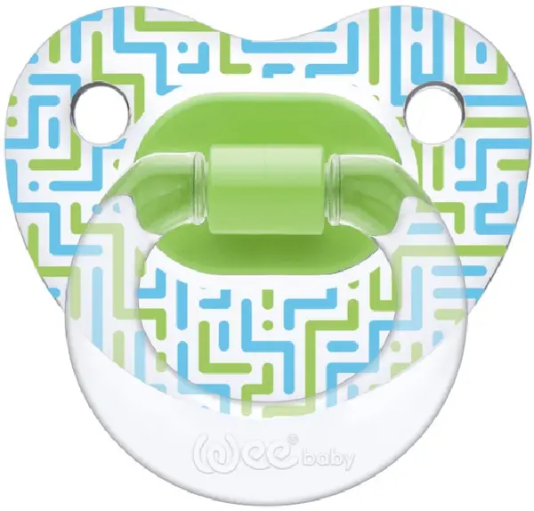 Suzetă Wee Baby Transparent, 0-6 luni, verde