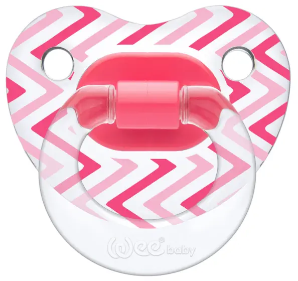 Suzeta Wee Baby Transparent, 18+ luni, roz