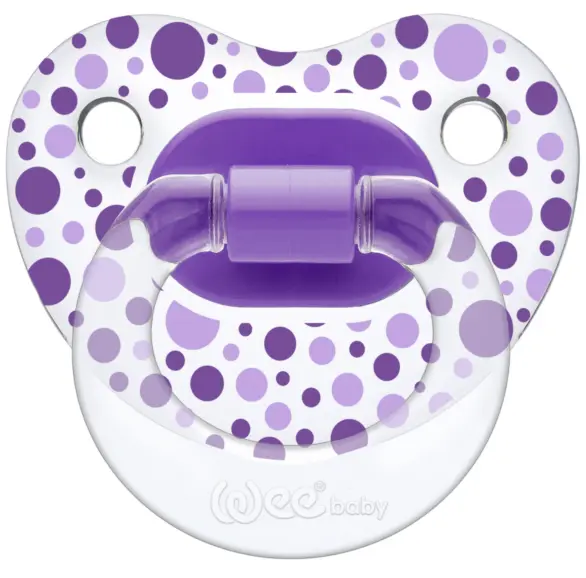 Suzetă Wee Baby - Transparentă, peste 18 luni, violet