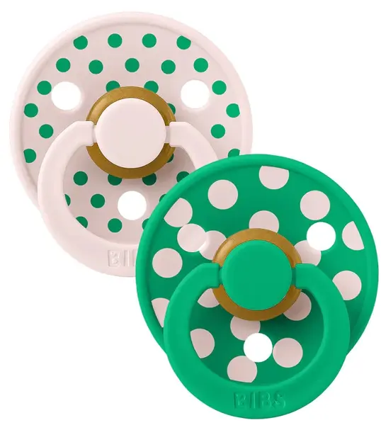 Suzete Bibs - Colour Studio Polka, 6-18 luni, 2 bucăți, Petal/Cactus