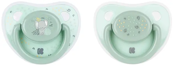Suzete din silicon KikkaBoo - Savanna, Mint, 6-18 luni, 2 buc.