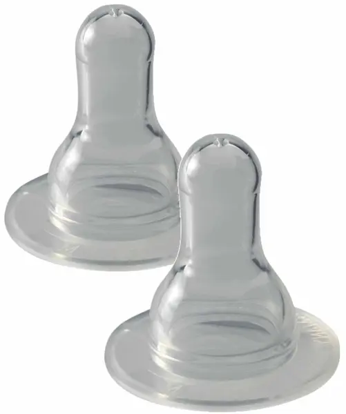 Suzete din silicon NIP - Cherry, 0-6 m, flow M, 2 bucăți