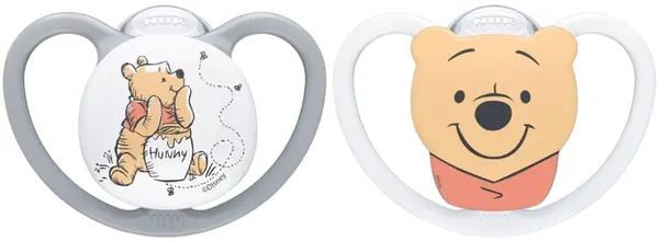 Suzete din silicon NUK Perfect Match Air - 6-18 luni, 2 bucăți, Winnie the Pooh