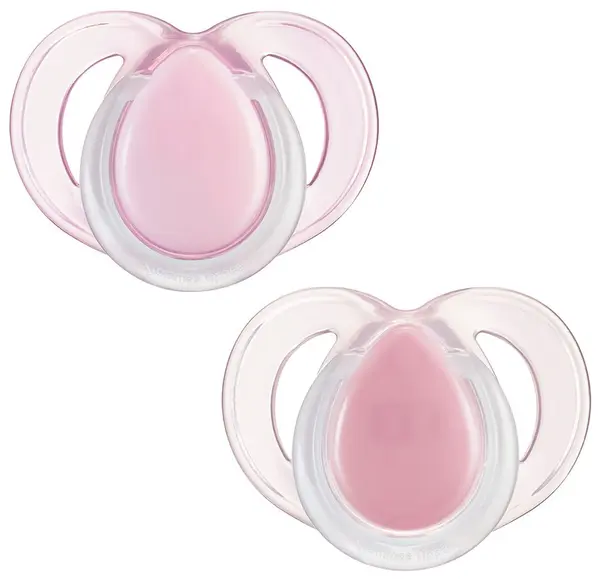 Suzete ortodontice Tommee Tippee - Night Time, 6-18 luni, 2 buc, roz