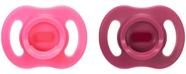 Suzete ortodontice Tommee Tippee - Ultra Light Stay Put, 6-18 luni, 2 bucăți, purpurie/roz