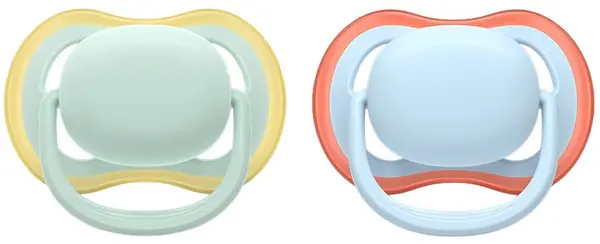 Suzete Philips Avent - Ultra Air, 0-6 luni, cu cutie, 2 buc, albastru/verde