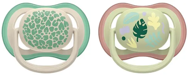Suzete Philips Avent - Ultra Air, 6-18 luni, cu cutie, 2 buc, frunze neutre