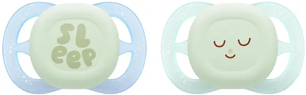 Suzete Philips Avent Ultra Start - Night, 0-2 luni, cu cutie, 2 buc, sleep, pentru băiat, new