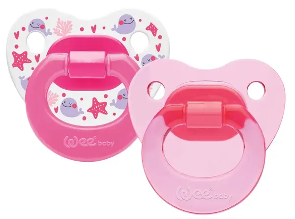 Suzete Wee Baby - 2 bucăți, 6-18 m, roz