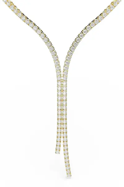 Swarovski lănțișor pentru femei placat cu aur zirconiu cubic MATRIX