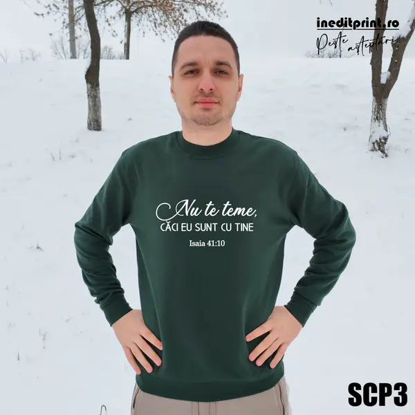 Sweatshirt Isaia 41:10 SCP3 XL, Verde