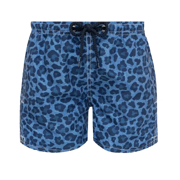 Swim shorts with animalier print blue 6 ani
