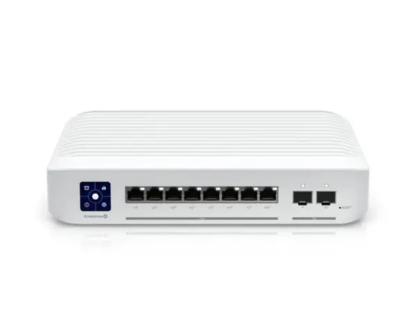 Switch 10 porturi, Ubiquiti USW-ENTERPRISE-8-POE, 8x PoE, 120W, 2x Gb SFP, cu management