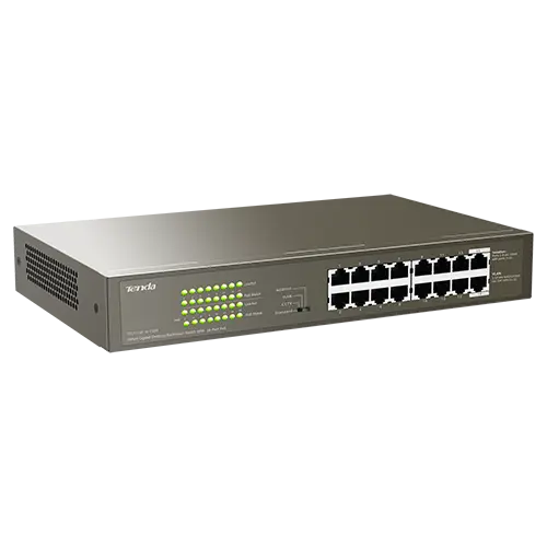 Switch 16 porturi Gigabit PoE Desktop/Rackmount 32 Gbps - Tenda TND-TEG1116P-16-150W
