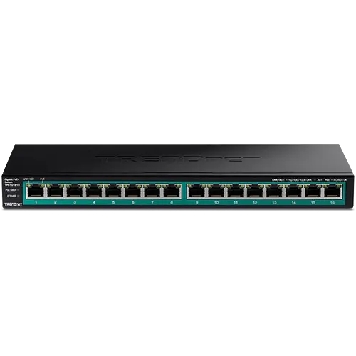 Switch 16 porturi Gigabit PoE/PoE+ 120W - TRENDnet TPE-TG161H