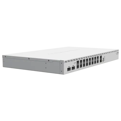 Switch 2 x QSF28 100G, 16 x SFP28 25G, 2 x RJ45 100 Mbps, 1U - MikroTik CRS518-16XS-2XQ-RM