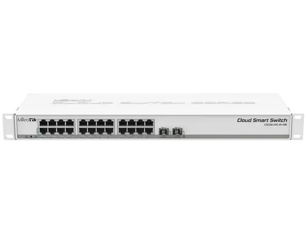 Switch 24 porturi gigabit + 2 SFP cu management, montare in rack, Microtik CSS326-24G-2S+RM