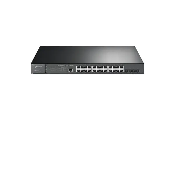 Switch 28 porturi Gigabit JetStream TP-Link, 128 Gbps, 4x SFP+, 384 W, L2/L2+, Omada SDN, PoE+, cu management, TL-SG3428XMP