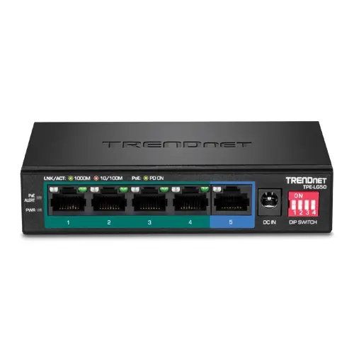 Switch 4 porturi Gigabit Long Range 200m PoE - TRENDnet TPE-LG50