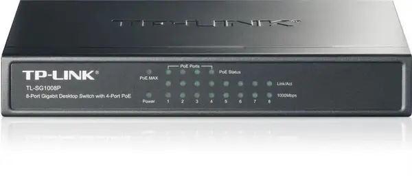 Switch 4 porturi PoE 4000 MAC 1000 Mbps TP-Link - TL-SG1008P