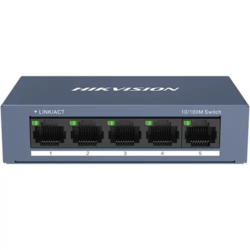 Switch 5 porturi 10/100 Mbps RJ45 - Hikvision DS-3E0105-O