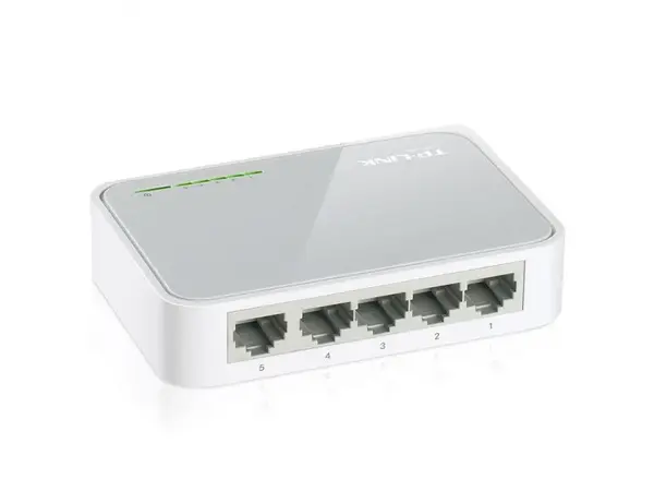 Switch 5 porturi TP-Link TL-SF1005D, 10/100Mbps, plug and play, consum redus de energie