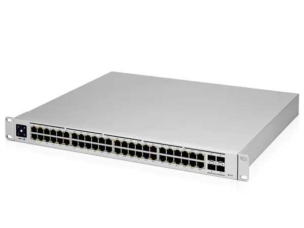 Switch 52 porturi, Ubiquiti USW-PRO-48-POE UniFi PRO, 48x PoE+ si PoE++, 4x SFP, 600W, cu management
