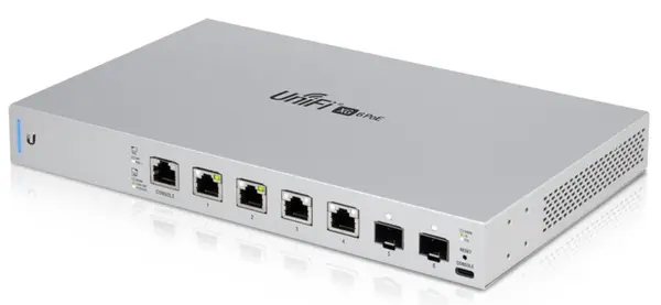 Switch 7 porturi, Ubiquiti US-XG-6POE, 4x 10G PoE, 240W, 2x SFP, 1x Rj45, cu management, montare in rack
