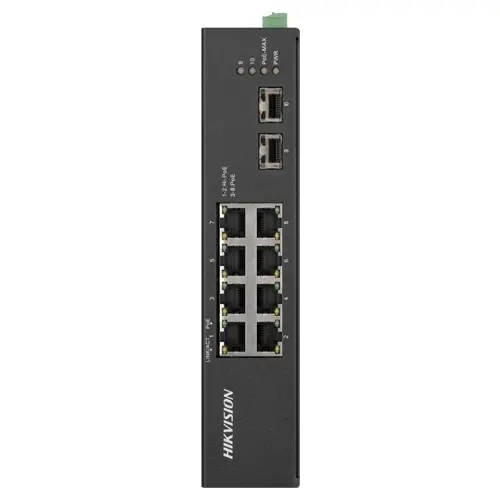 Switch 8 porturi Gigabit PoE'2 porturi uplink SFP - HIKVISION DS-3T0510HP-E-HS