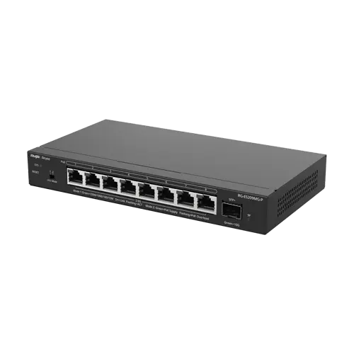 Switch 8 x RJ45 2.5G PoE, 1 x SFP+ 10G, Cloud Management - Ruijie Reyee RG-ES209MG-P