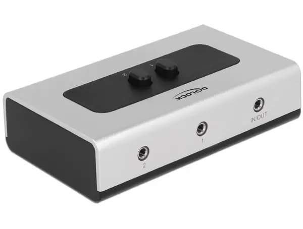 Switch audio jack stereo 3.5mm manual bidirectional, Delock 87699