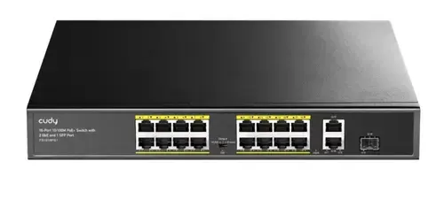 Switch Cudy FS1018PS1, 16 Porturi, 10/100M, PoE+