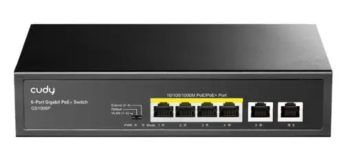 Switch Cudy GS1006P, Gigabit, 6 Porturi, PoE+